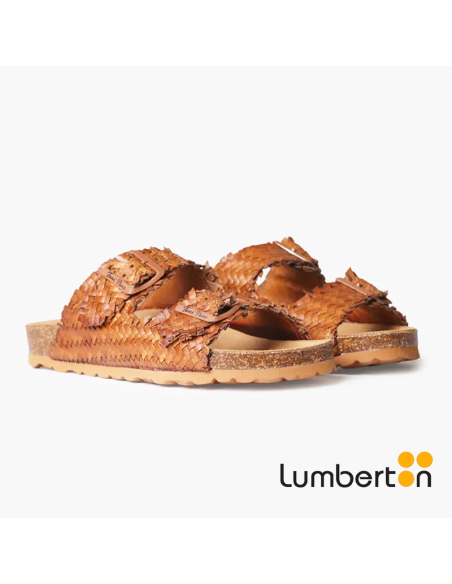 Sandalia camel + efecto roto GUAMM