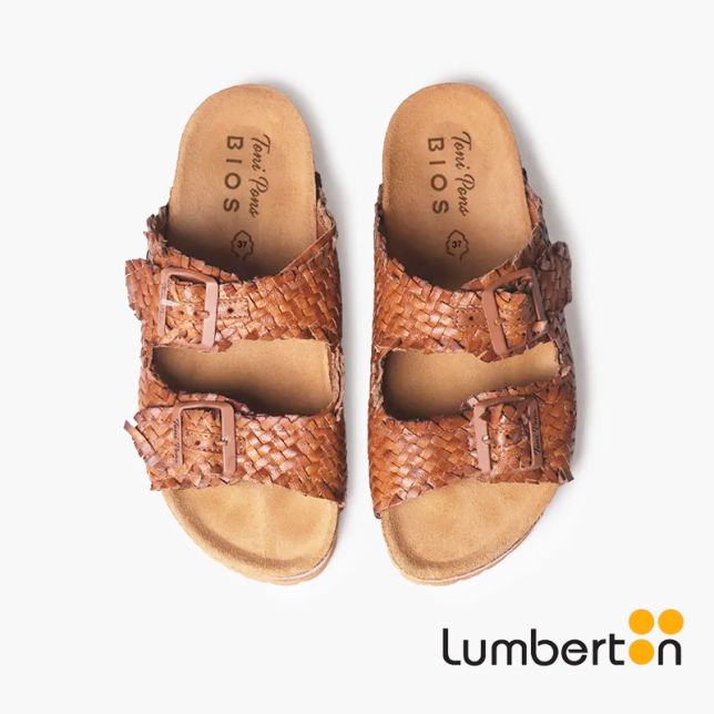 Sandalia camel + efecto roto GUAMM Sandalia camel + efecto roto GUAMM