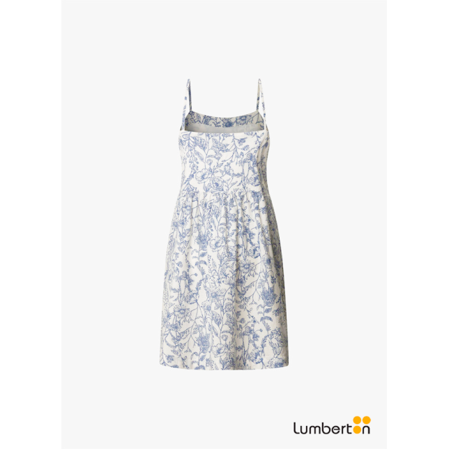 Vestido tirantes blanco estampado...