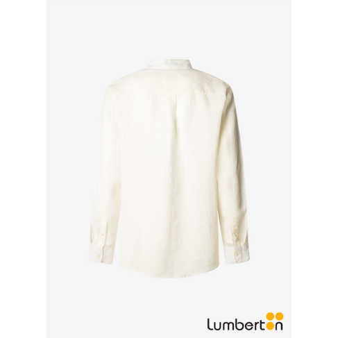 Camisa de cuello mao lino...