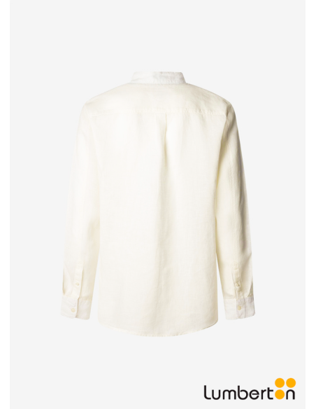 Camisa de cuello mao lino blancaASHERBL