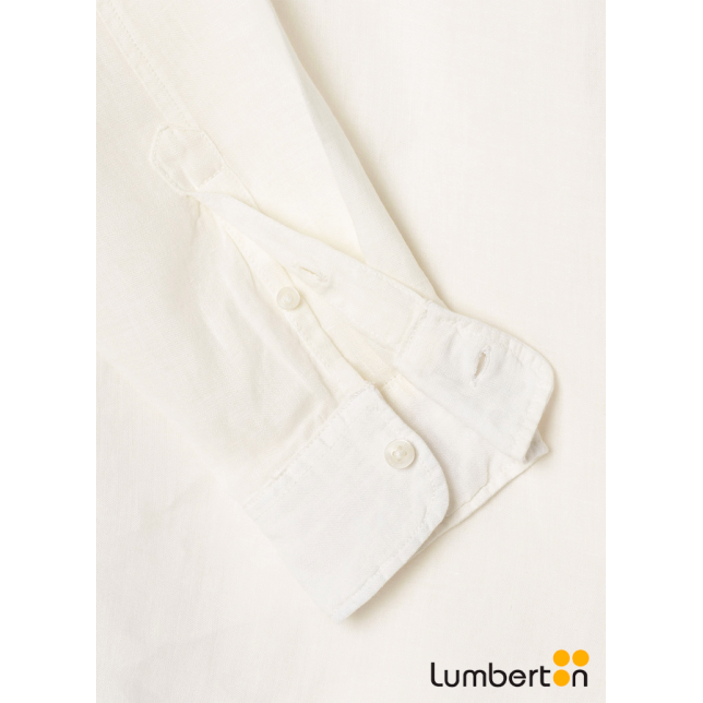 Camisa de cuello mao lino blancaASHERBL