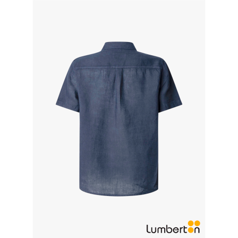 Camisa azul marino linoAMAROM 2