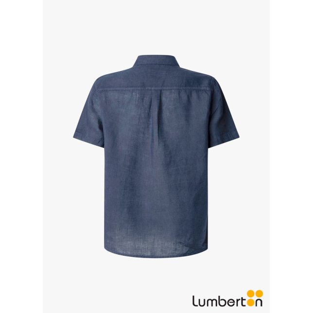 Camisa azul marino linoAMAROM Camisa azul marino linoAMAROM