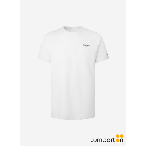 Camiseta básica blanca logo...