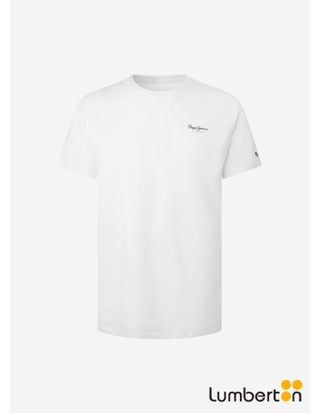 Camiseta básica blanca logo pequeño al ladoBASICBL