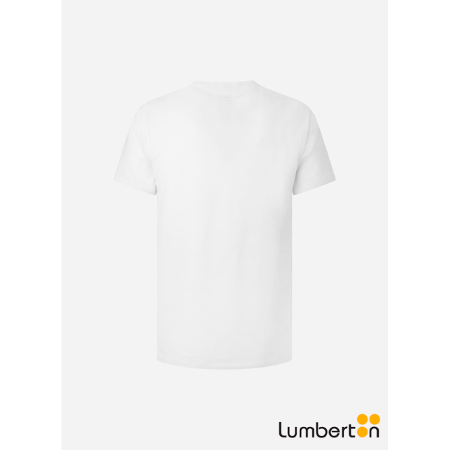 Camiseta básica blanca logo pequeño...