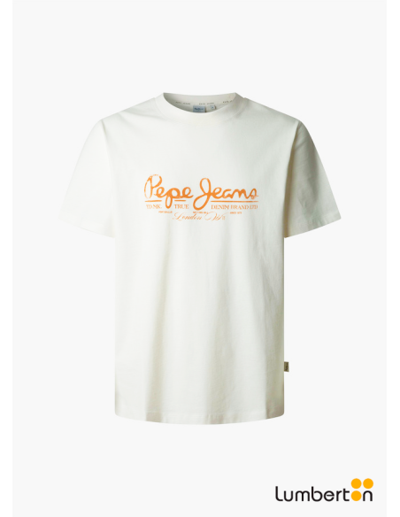 Camiseta blanca + logo naranjaDUMASTE