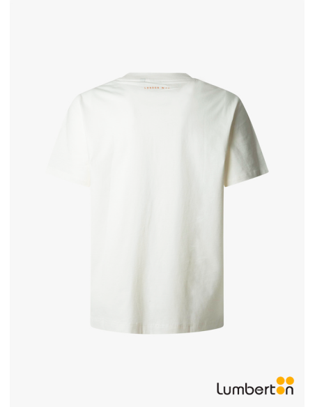 Camiseta blanca + logo naranjaDUMASTE