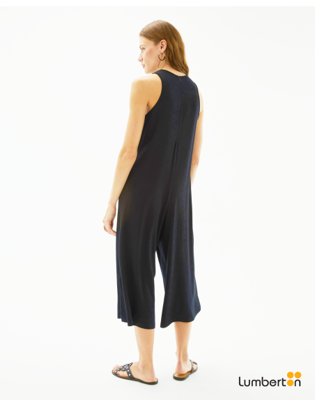 Mono tejido punto circular detalle cut out NegroMO301