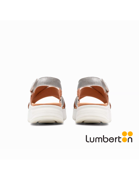 Sandalia plateada tiras cruzadas SILVER