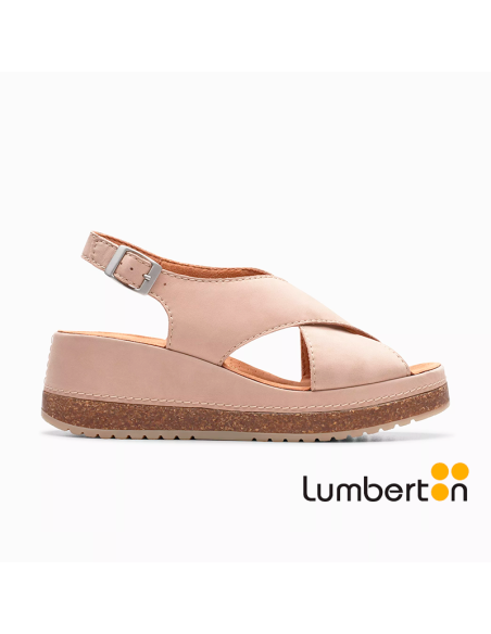 Sandalia tira cruzada beige KASSANDR