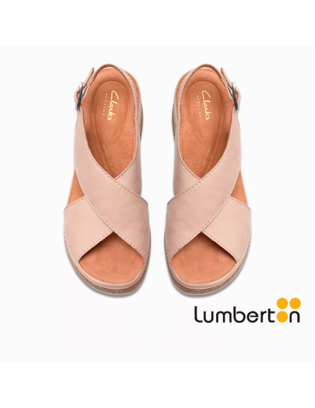 Sandalia tira cruzada beige KASSANDR