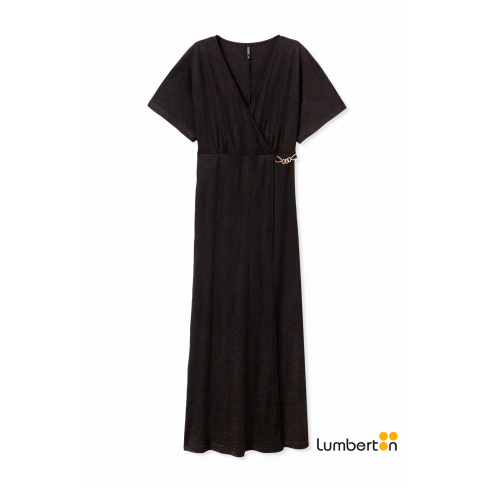 Mono vestido detalle dorado...