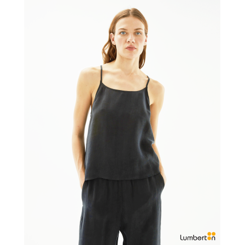 Top halter cupro NegroTO322