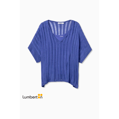 Jersey punto azul cobalto... 2