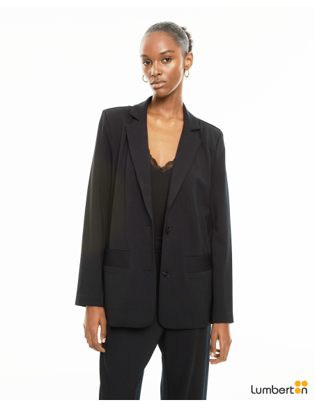 Americana confort negra cuello solapa NegroAM102