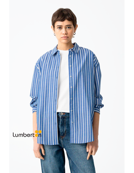 Camisa azul rayas blancas CASTROAZ