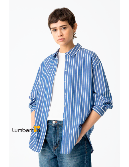 Camisa azul rayas blancas CASTROAZ