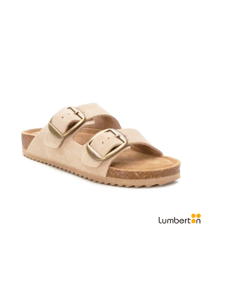 Sandalia Beige + Detalle Hebillas144039
