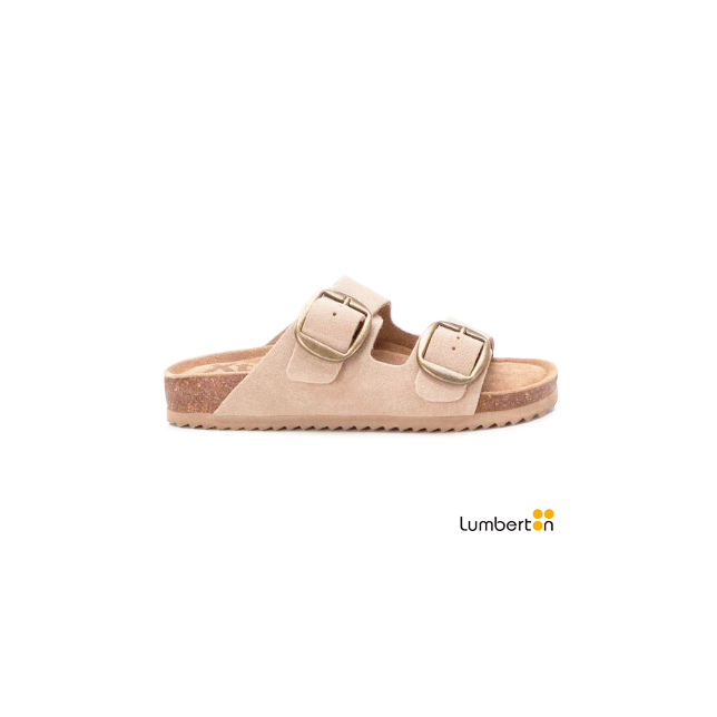 Sandalia Beige + Detalle Hebillas144039