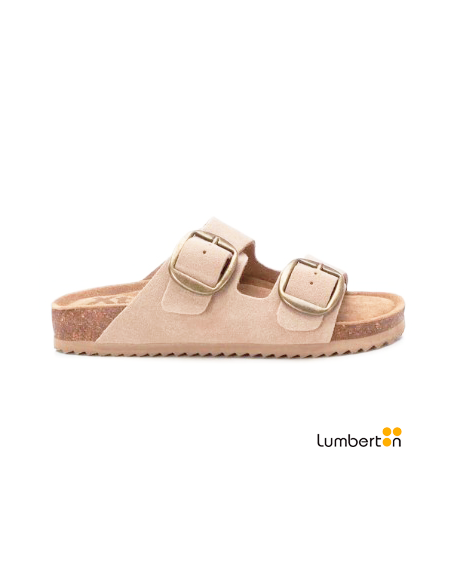Sandalia Beige + Detalle Hebillas144039