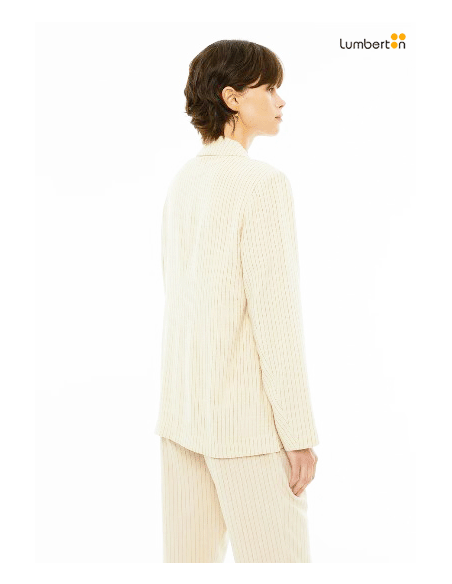 Americana recta de raya diplomática con bolsillos delanteros de vivoAM314