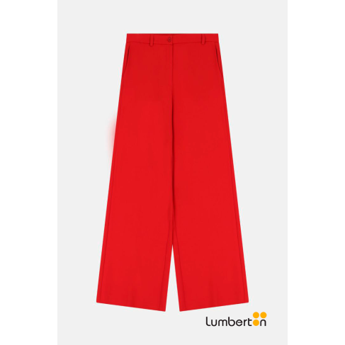 Pantalón rojo ancho traje...