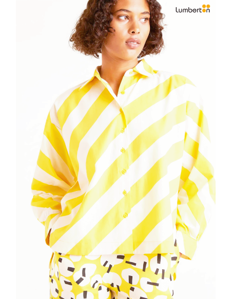 Camisa rayas amarilla40116