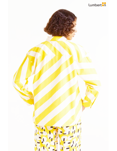 Camisa rayas amarilla40116