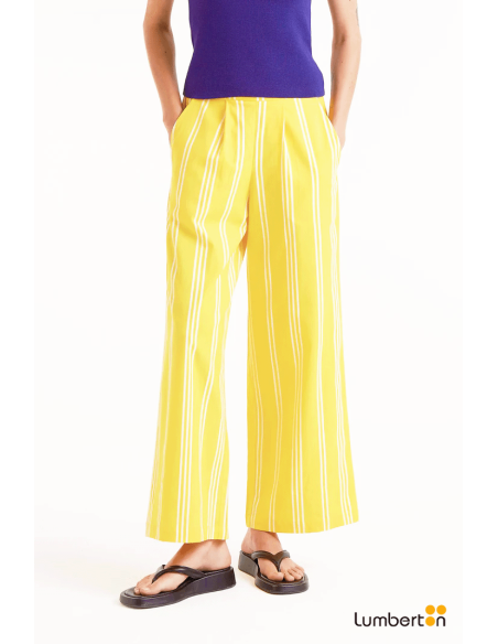 Pantalón rayas amarilla40126