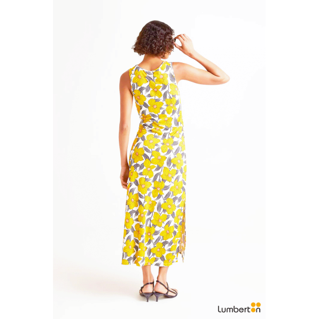 Vestido largo estampado floral...