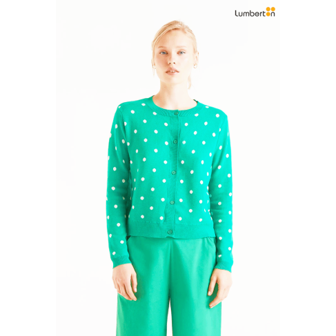 Chaqueta Lunares Verde10234