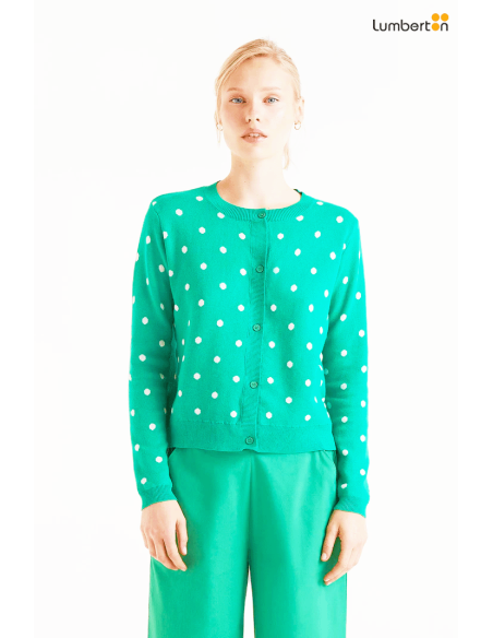 Chaqueta Lunares Verde10234