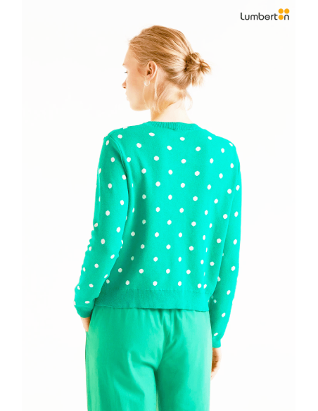 Chaqueta Lunares Verde10234