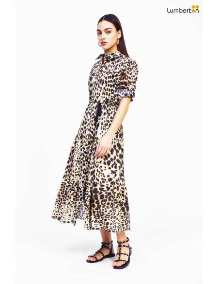 Vestido animal print botones CSAWCSA