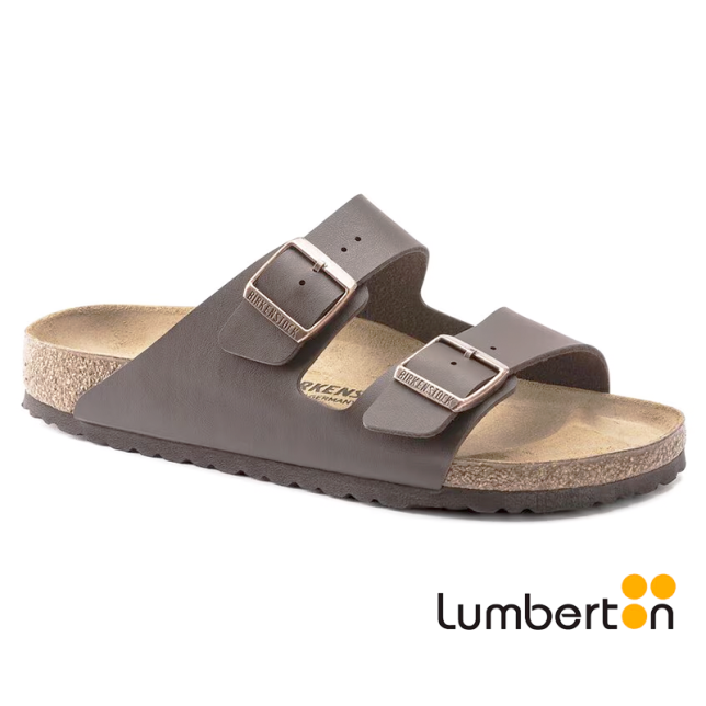 Sandalia marrón oscuro con hebilla...