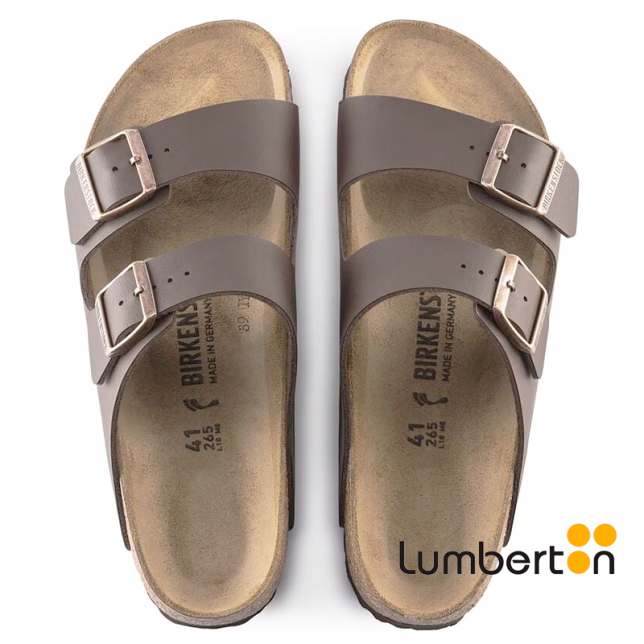 Sandalia marrón oscuro con hebilla...