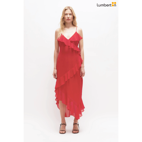 Vestido midi de gasa...
