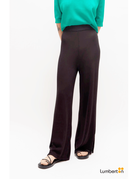 Pantalón recto punto negro10619