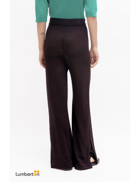 Pantalón recto punto negro10619