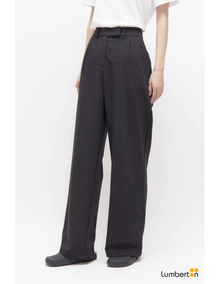 Pantalón fluido de traje negro11224
