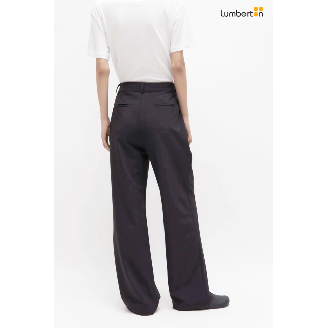 Pantalón fluido de traje negro11224