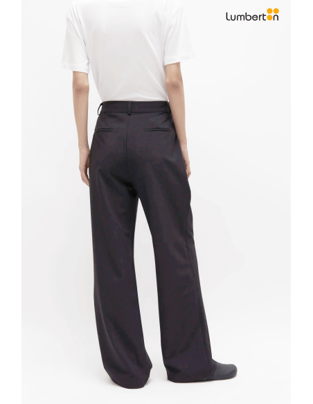 Pantalón fluido de traje negro11224