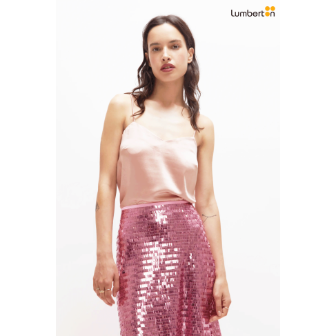 Top de tirantes satinado...