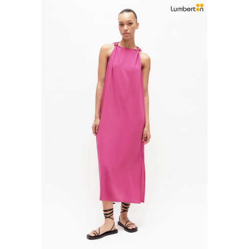 Vestido largo satinado...