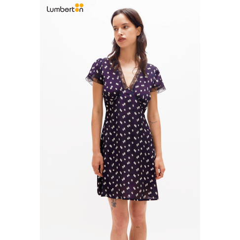 Vestido corto encaje...