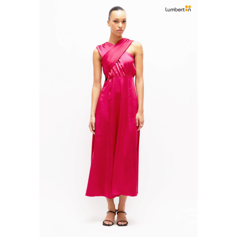 Vestido midi satinado...
