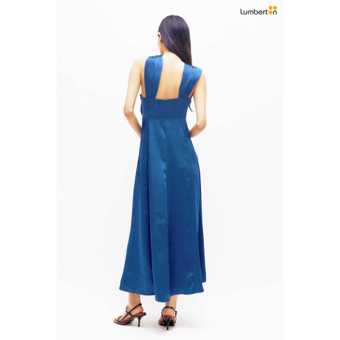Vestido midi satinado... 2