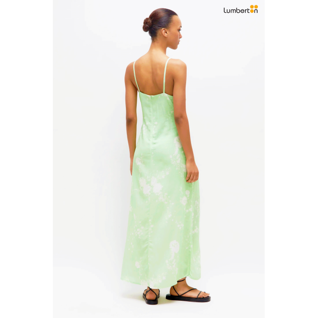 Vestido largo floral Matcha Latte41227